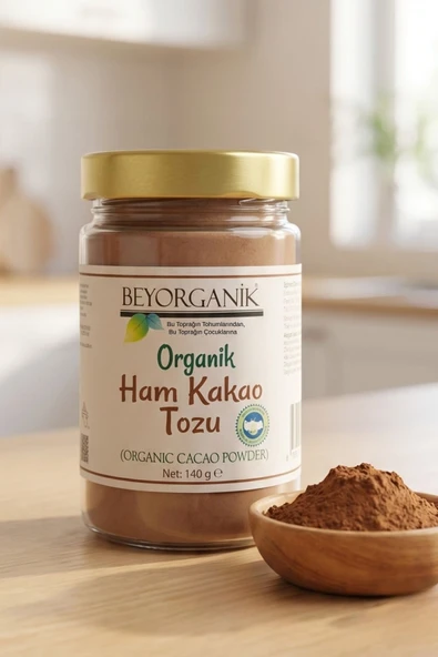Organik Ham Kakao Tozu 140 gr (PESTİSİT ANALİZLİ) ürün görseli 1
