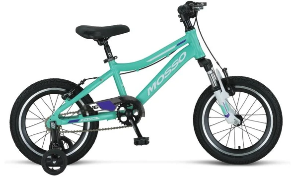 MOSSO WILDFIRE L-16-V KIZ ÇOCUK BİSİKLETİ  255H V 16 JANT EMERALD MOR ürün görseli 1