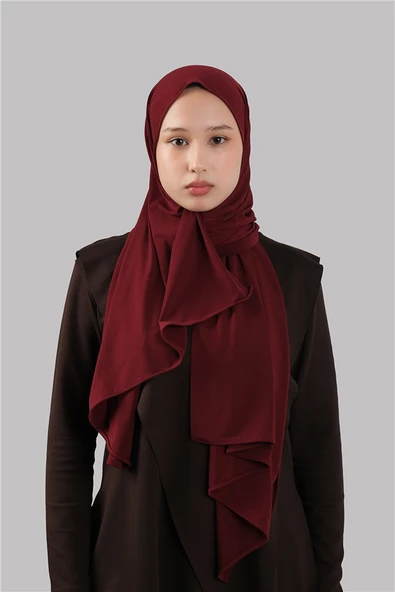 Bordo Düz Klasik Şal Dikişli Premium Jersey Sade 202129_16 ürün görseli 1