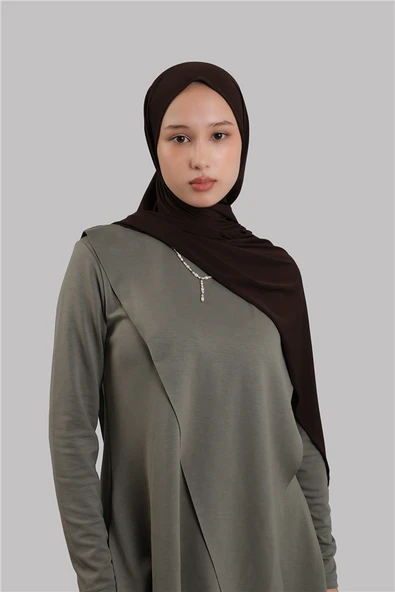 Kahve Düz Klasik Şal Dikişli Premium Jersey Sade 202129_14 ürün görseli 1