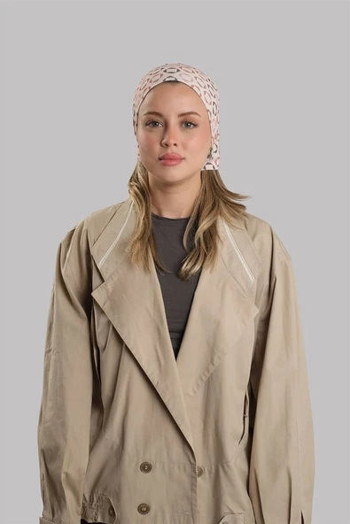 Bej Pratik Hazır Geçmeli Buff Bandana Sandy Geometrik Desenli Boru Bone 2416_12 ürün görseli 1