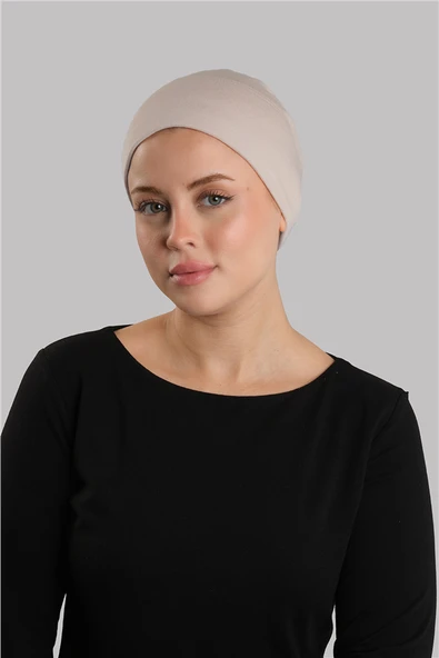 Bej Pratik Hazır Geçmeli İç Bone Viskon Süngerli Lastikli 3015_12 ürün görseli 1