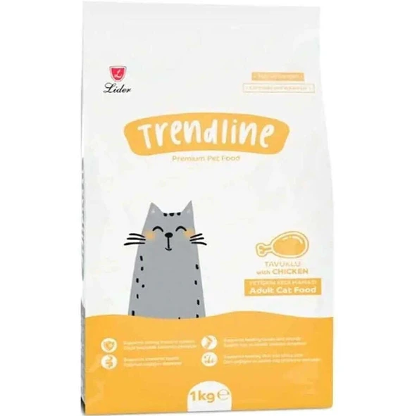 Trendline Adult Cat 1 kg Tavuklu Yetişkin Kuru Kedi Maması ürün görseli 1
