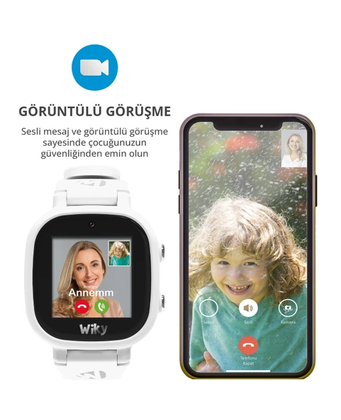 Wiky Watch 5E Beyaz Akıllı Çocuk Saati - Resim 5