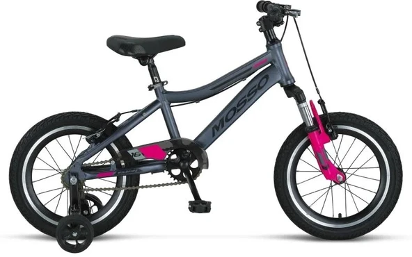 MOSSO WILDFIRE L-16-V KIZ ÇOCUK BİSİKLETİ  255H V 16 JANT ANTRASİT PEMBE ürün görseli 1