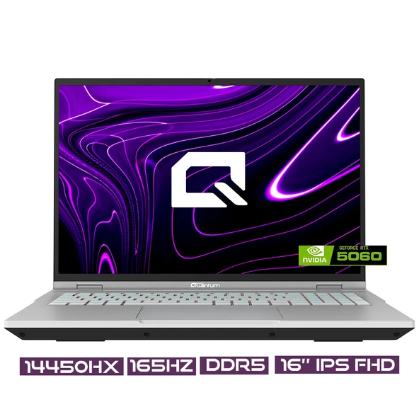 Quantum Gaming Steelwave 16 B i5-14450HX 16GB DDR5 512GB SSD NVMe RTX5060 8GB GDDR7 16" FHD IPS Gaming Notebook ürün görseli 1
