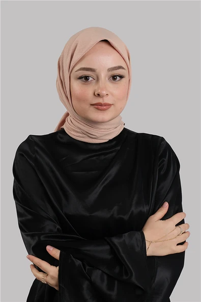 Somon Düz Klasik Eşarp İtalyan Dikişli Pamuk Caz Sade 202210_39 ürün görseli 1