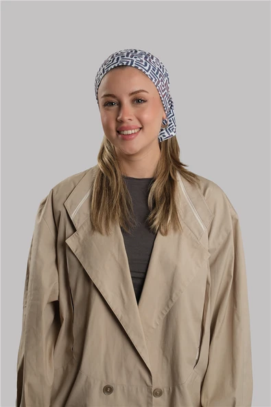 Lacivert Pratik Hazır Geçmeli Buff Bandana Sandy Desenli Boru Bone 2418_02 ürün görseli 1