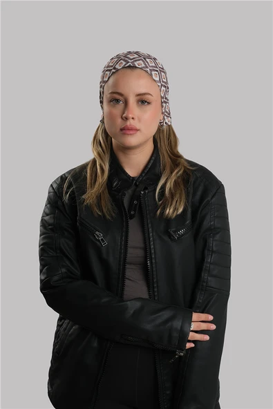Kahve Pratik Hazır Geçmeli Buff Bandana Sandy Desenli Boru Bone 2417_14 ürün görseli 1