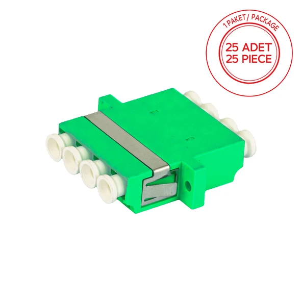 Alfafonet LC/APC Quad Singlemode Fiber Optik Adaptör 1 Paket - 25 Adet ürün görseli 1