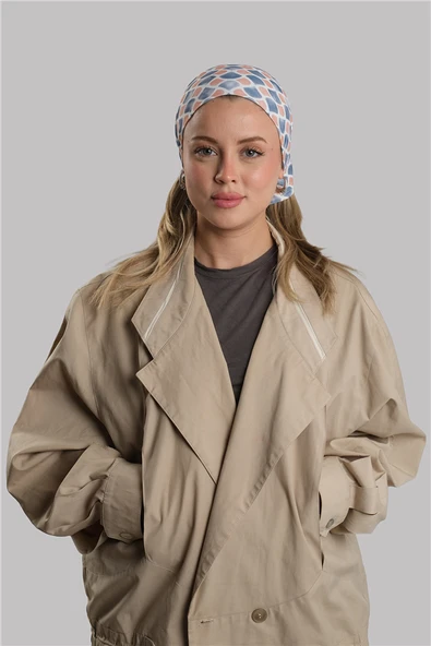 İndigo Mavi Pratik Hazır Geçmeli Buff Bandana Sandy Desenli Boru Bone 2419_34 ürün görseli 1