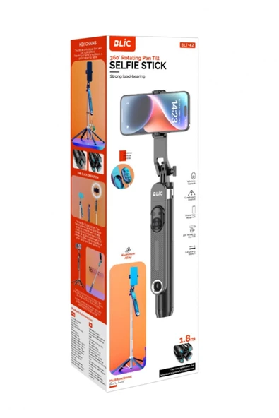 BLT-42 Selfie Tripod | Alüminyum Gövde | Çok Fonksiyonlu Kumanda ürün görseli 1