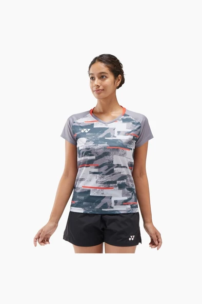 Yonex YY24 YW0034 Kadın Spor Gri Tişört ürün görseli 1