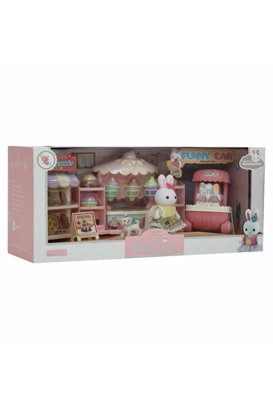 Mini Tavşan Ailesi Şekerleme İstasyonu - Tatlı Bir Kaçamak! ürün görseli 1