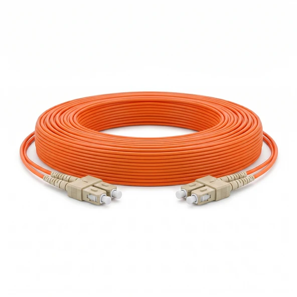Alfafonet SC/PC-SC/PC Multimode OM2 Dupleks 10 Metre Fiber Patch Cord - Resim 2