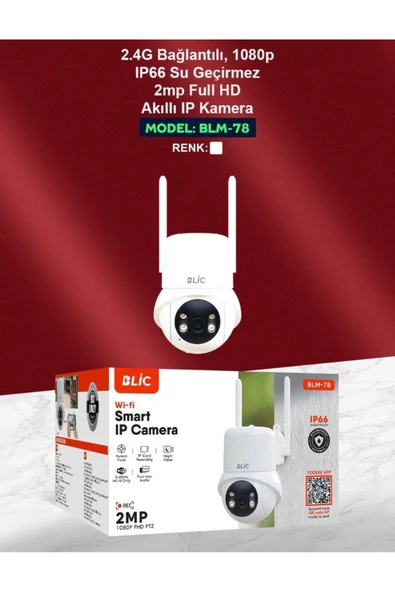 WİFİ BAĞLANTILI DIŞ MEKAN KAMERA EV İŞYERİ KULLANIMA UYGUN ürün görseli 1