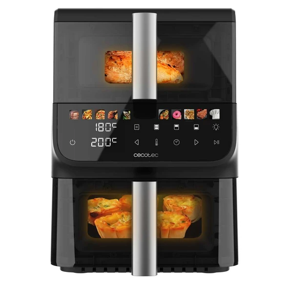 Cecotec Cecofry DuoLevel 10000 DuoSize Window Çift Hazneli Airfryer Fritöz ürün görseli 1