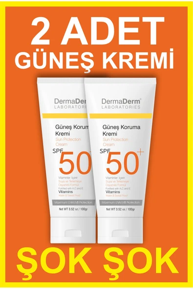 Güneş Kremi Spf 50 | Yüksek Uva/uvb Koruma | Yeni Üretim 100 gr 2 Adet ürün görseli 1