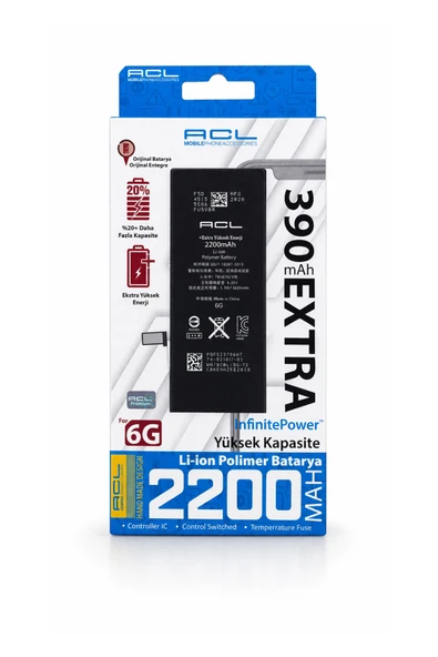 6G Uyumlu Güçlendirilmiş Batarya - 2200 mAh Yüksek Kapasite (InfinitePower Serisi) ürün görseli 1