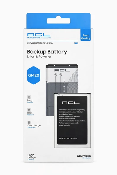 GM 20 Batarya GM20 Pil 2800 mAh Li-ion Polymer Batarya ürün görseli 1