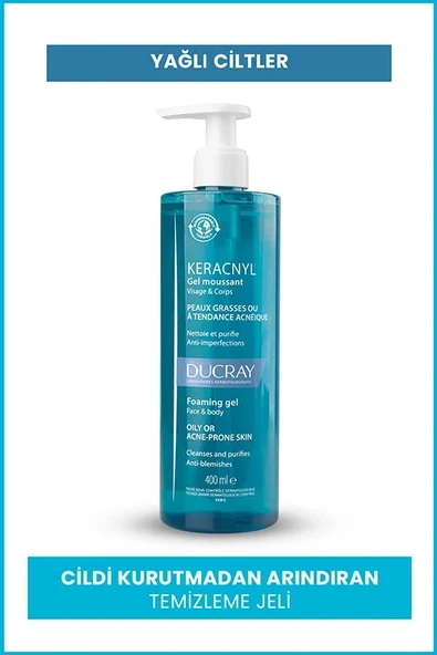 Ducray Keracnyl Foaming Gel 400 ml - Resim 2