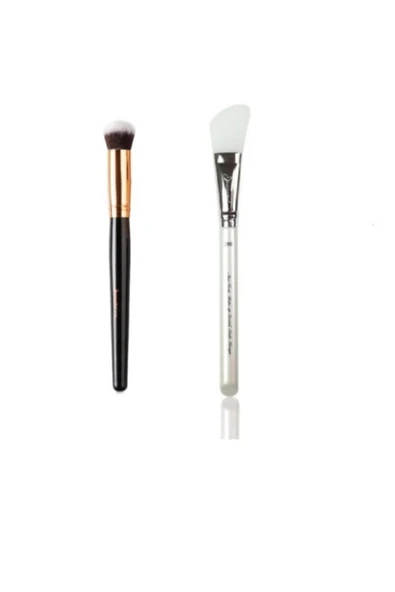 Kapatıcı Fırça Oval Yapılı 136 + Pro Silikon Maske Fırçası 0280 Kzmprt ürün görseli 1