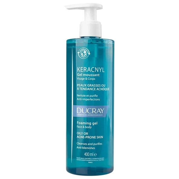 Ducray Keracnyl Foaming Gel 400 ml ürün görseli 1