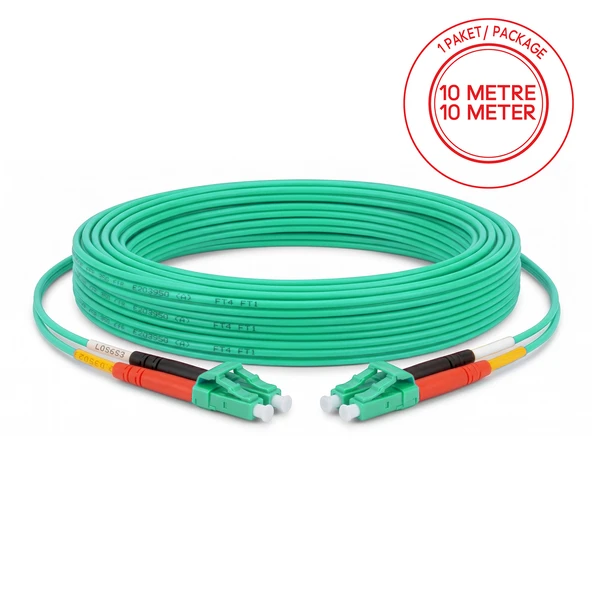 Alfafonet LC/PC-LC/PC Multimode OM3 Dupleks 10 Metre Fiber Patch Cord ürün görseli 1