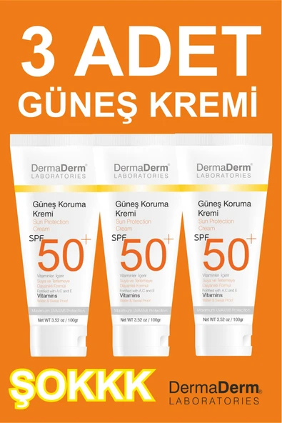 Spf 50 Faktör 100 ml Güneş Koruma Kremi 3 Adet ürün görseli 1