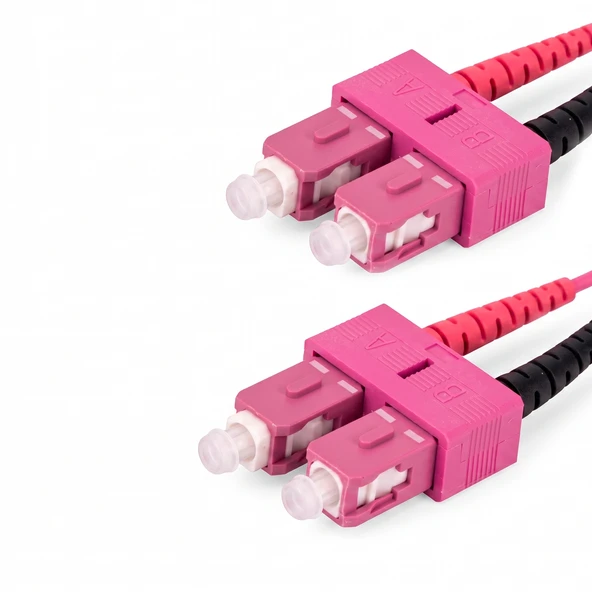 Alfafonet SC/PC-SC/PC Multimode OM4 Dupleks 3 Metre Fiber Patch Cord - Resim 3