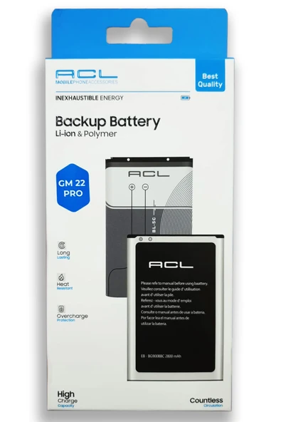 GM 22 Pro Uyumlu Batarya Pil 2800 mAh Li-ion Polymer ürün görseli 1