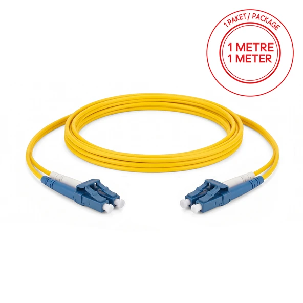 Alfafonet LC/UPC-LC/UPC Singlemode Dupleks 1 Metre Fiber Patch Cord ürün görseli 1