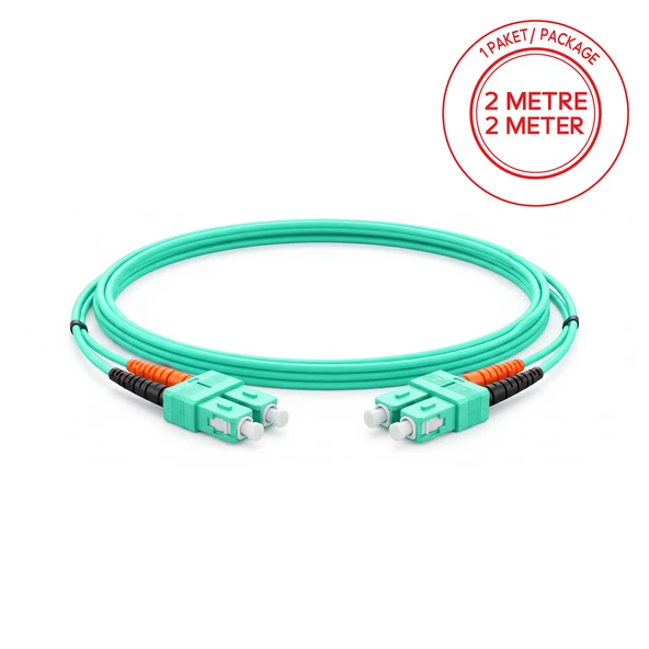 Alfafonet SC/PC-SC/PC Multimode OM3 Dupleks 2 Metre Fiber Patch Cord ürün görseli 1