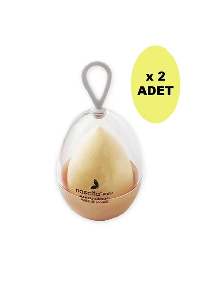 Kutulu Yumurta Makyaj Süngeri Sarı x 2 Adet ürün görseli 1