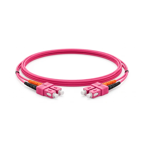 Alfafonet SC/PC-SC/PC Multimode OM4 Dupleks 2 Metre Fiber Patch Cord - Resim 2