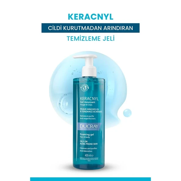 Ducray Keracnyl Foaming Gel 400 ml - Resim 3