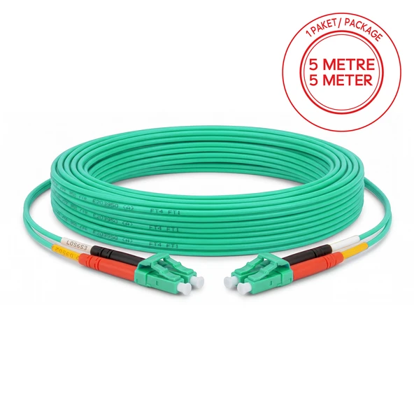 Alfafonet LC/PC-LC/PC Multimode OM3 Dupleks 5 Metre Fiber Patch Cord ürün görseli 1