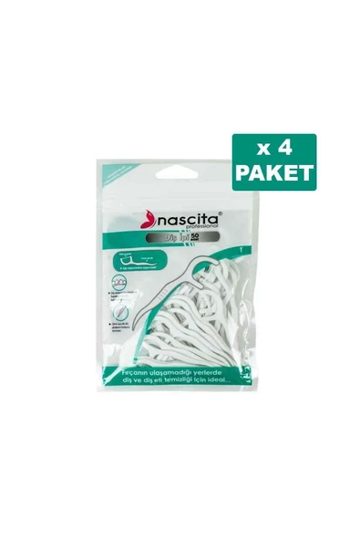 Çift Taraflı Kürdanlı Diş İpi 50'li x 4 Paket ürün görseli 1