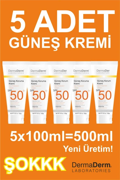 5 Adet Bitkisel Güneş Kremi Spf +50 100 Gr ürün görseli 1