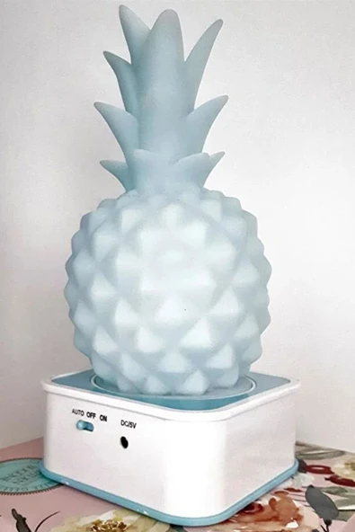 Ananas Figürlü LED Gece Lambası - Çocuk Bebek Odası DC/5V girişle ve Pille Çalışabilen Dokunarak Renk Değiştiren Masa Lambası ürün görseli 1