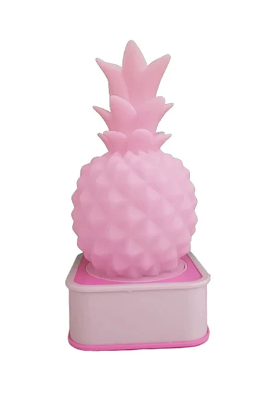 Ananas Figürlü LED Gece Lambası - Çocuk Bebek Odası DC/5V girişle ve Pille Çalışabilen Dokunarak Renk Değiştiren Masa Lambası ürün görseli 1