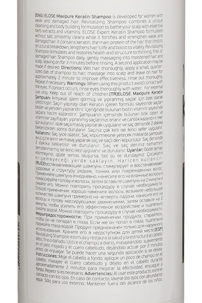 Keratin Saç Bakım Şampuanı 1000 ml - Resim 4