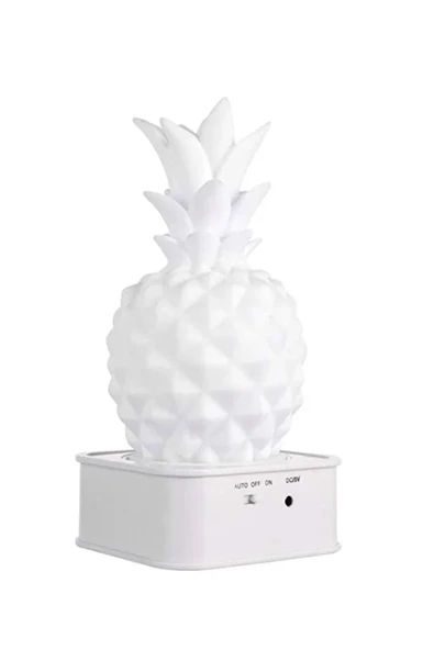 Ananas Figürlü LED Gece Lambası - Çocuk Bebek Odası DC/5V girişle ve Pille Çalışabilen Dokunarak Renk Değiştiren Masa Lambası ürün görseli 1