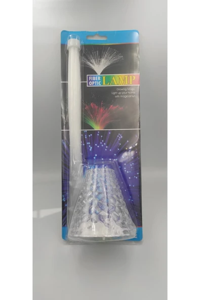 Renk Değiştiren Kristal Görünümlü Fiber Optik Gece Lambası ürün görseli 1