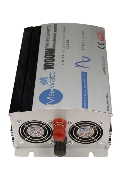 Maxwatt MW-1000S12 Tam Sinüs İnverter (İnvertör) 1000W Watt 12V Volt DC / 220V Volt AC ürün görseli 1