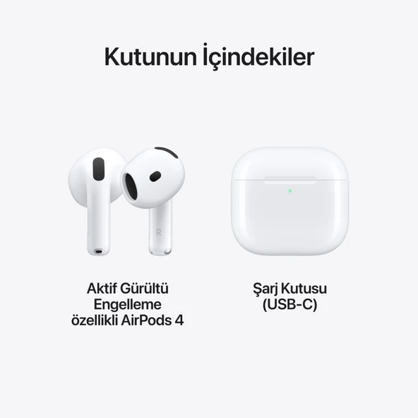 Apple AirPods 4 ANC MXP93TU/A Bluetooth Kulak İçi Kulaklık (Apple Türkiye Garantili) ürün görseli 1