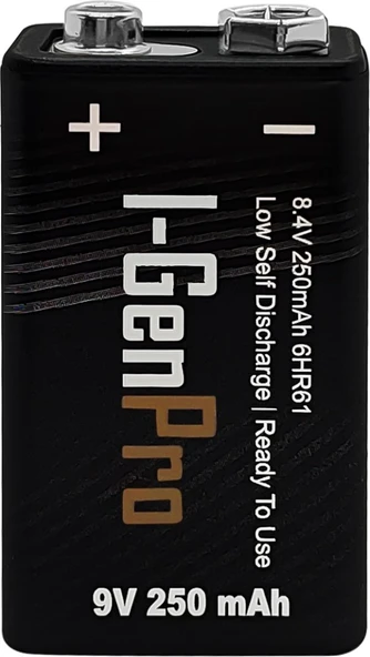 I-Gen 9 Volt 250 mAh Ni-MH Şarjlı Pil Tek Adet ürün görseli 1