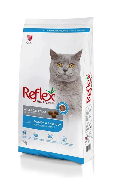 Reflex Somonlu ve Hamsili 15 kg Yetişkin Kedi Maması ürün görseli 1
