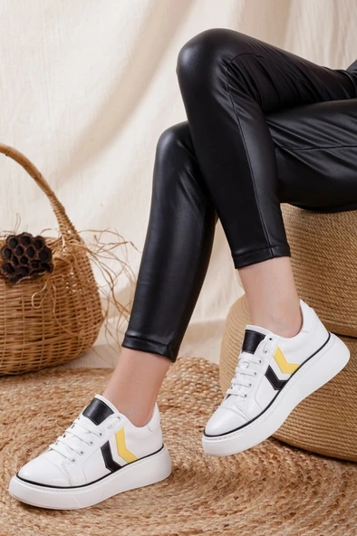 Kadın Beyaz Sneaker Spor Ayakkabı ürün görseli 1