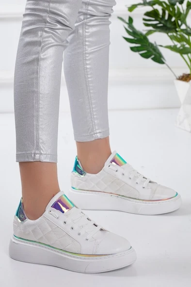 Kadın Beyaz Sneaker Spor Ayakkabı ürün görseli 1